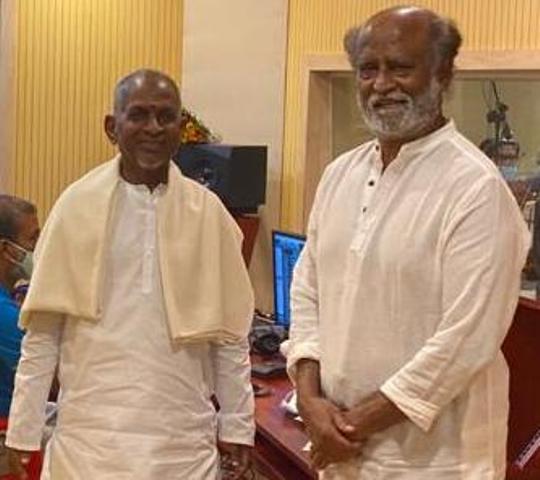 ‘இசைஞானி’   இளையராஜாவின் ஸ்டூடியோவை பார்த்து ரசித்த ரஜினி..!