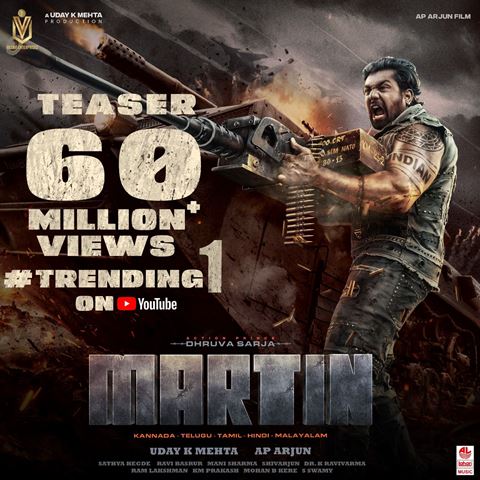 டிரெண்ட்டிங்கில் முந்திய ‘ஆக்‌ஷன் பிரின்ஸ்’ துருவா சர்ஜாவின் ‘மார்டின்’ திரைப்படம்