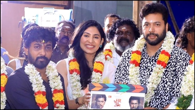 ரவி மோகனுடன் தமிழக போலீஸ் டிஜிபி ஷங்கர் ஜிவாலின் மகள் தவ்தி ஜிவால் ஹீரோயினாக அறிமுகமாகிறார்.